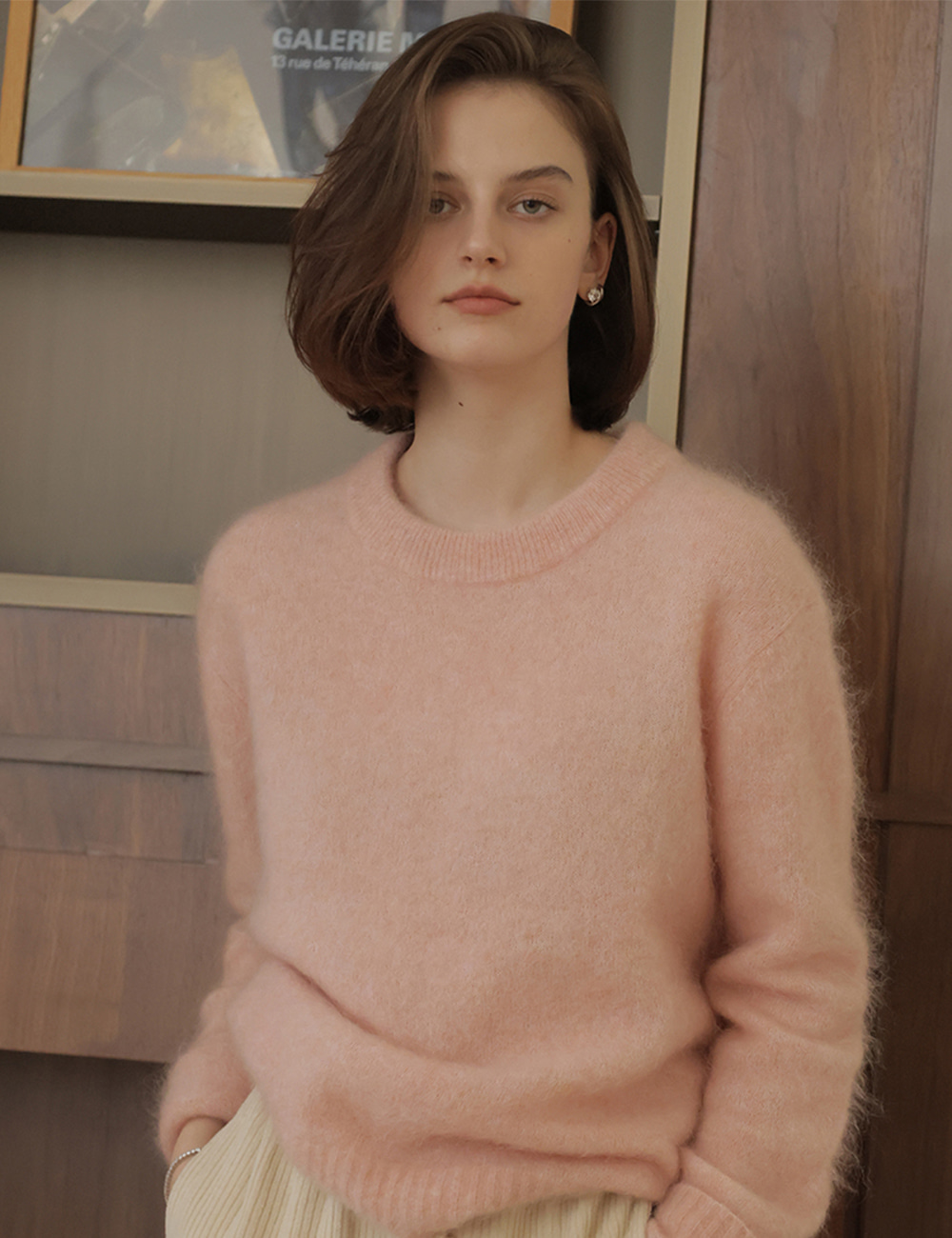 Kelly Mohair Fluffy Knit (Pink)