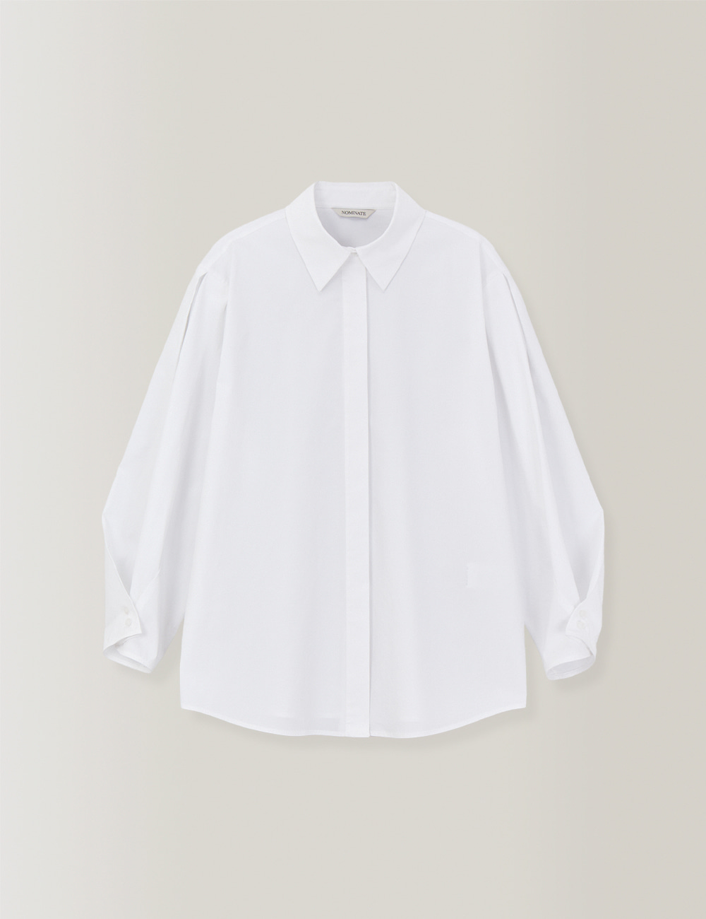 Pleats Sleeve Shirts (White)