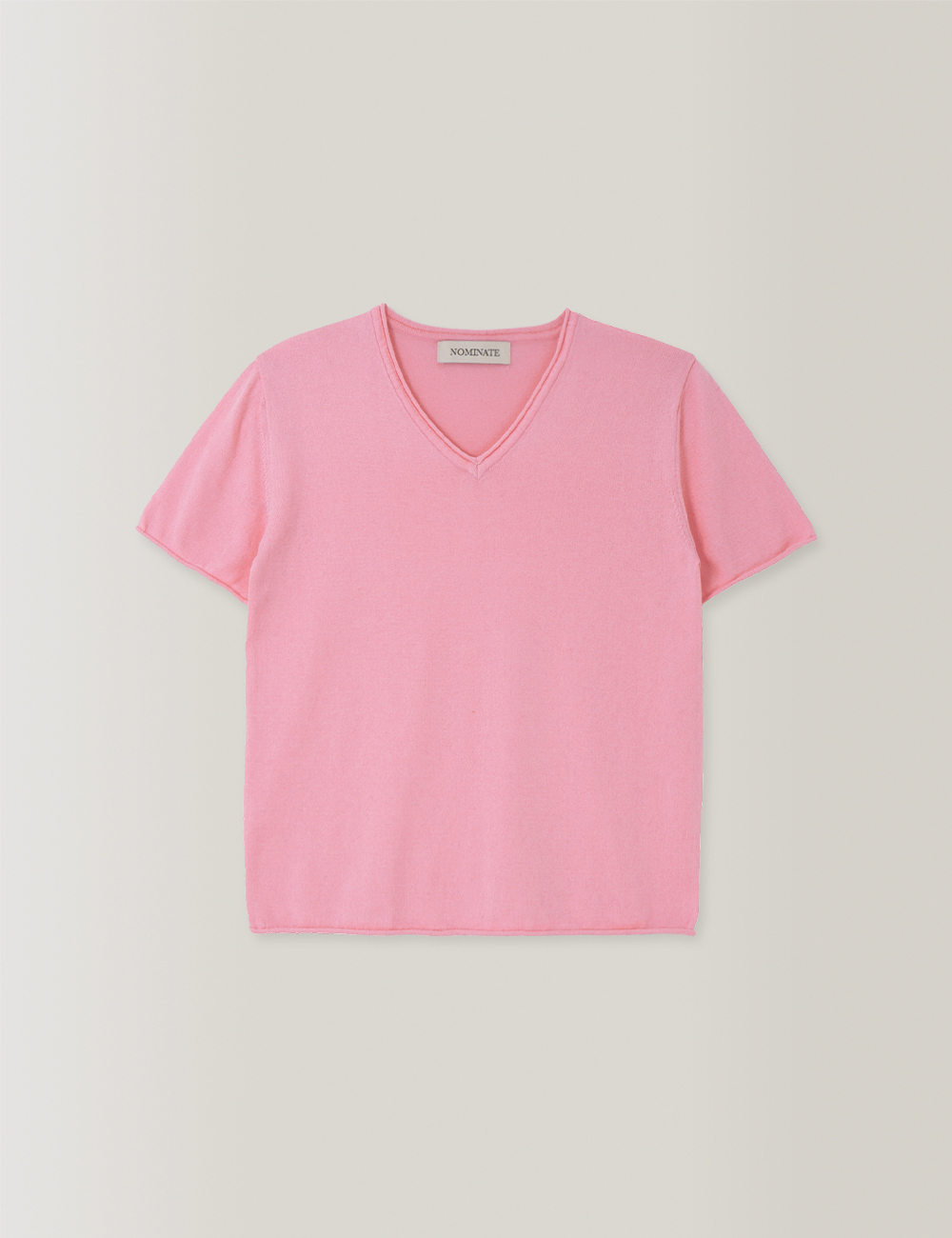 Summer Daily Vneck Knit (Pink)